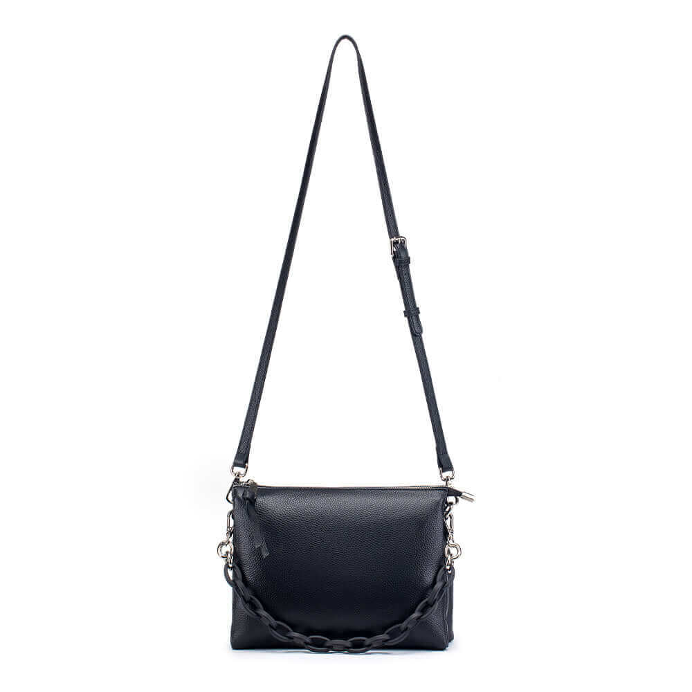 Durable genuine leather material used in the Women's Crossbody Bag.