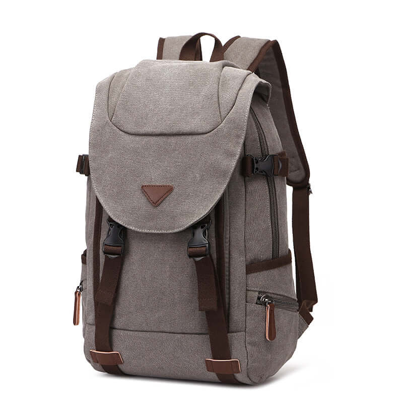 Grey backpack with padded laptop pocket