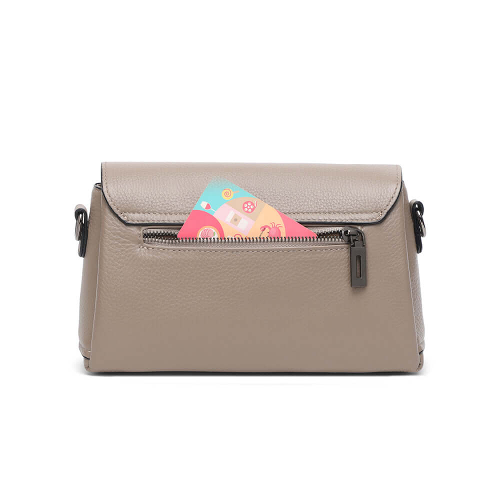 Back view of the leather bag