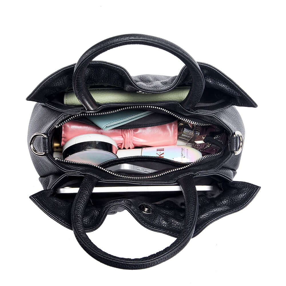 Open view showing three compartments