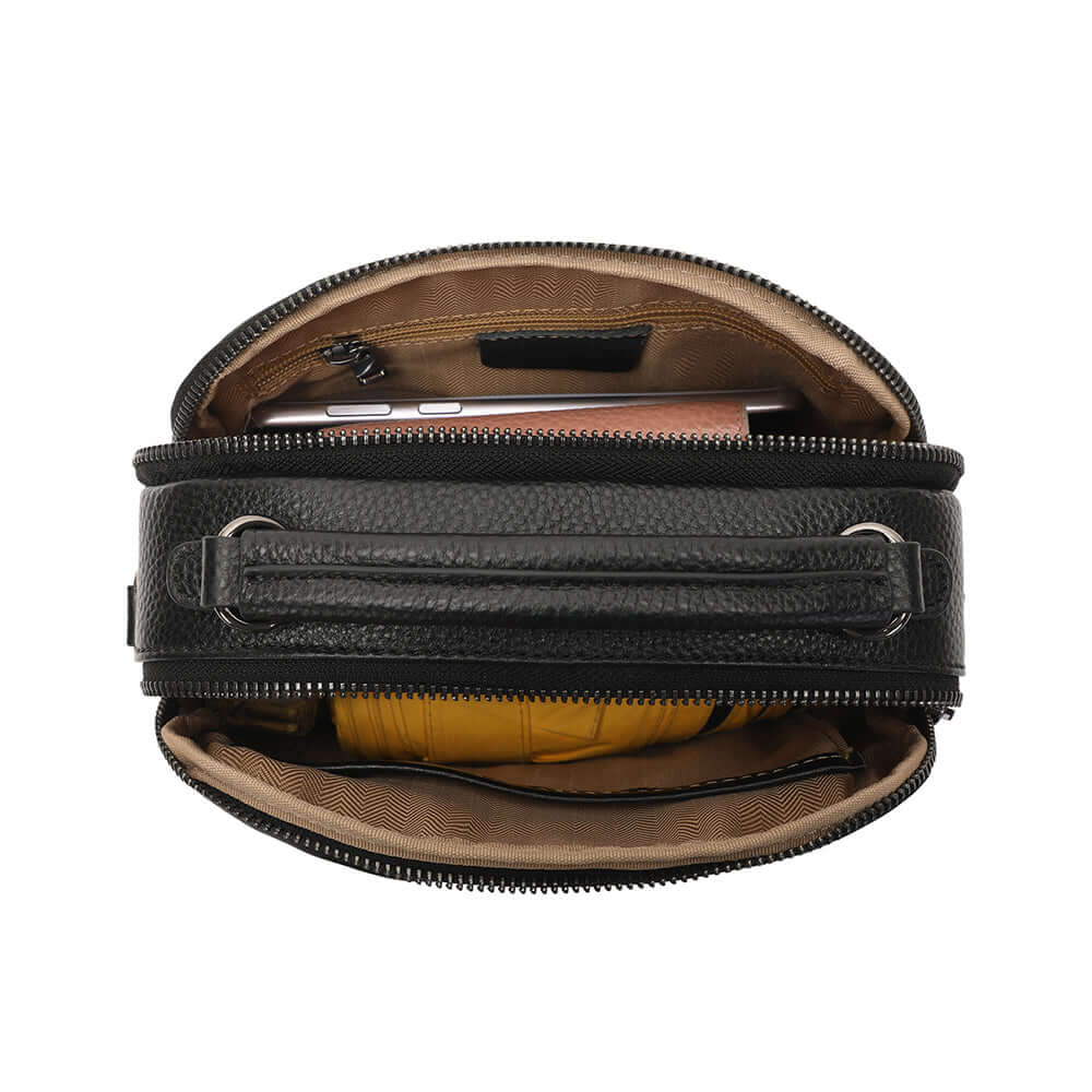 Open top view showing internal storage space