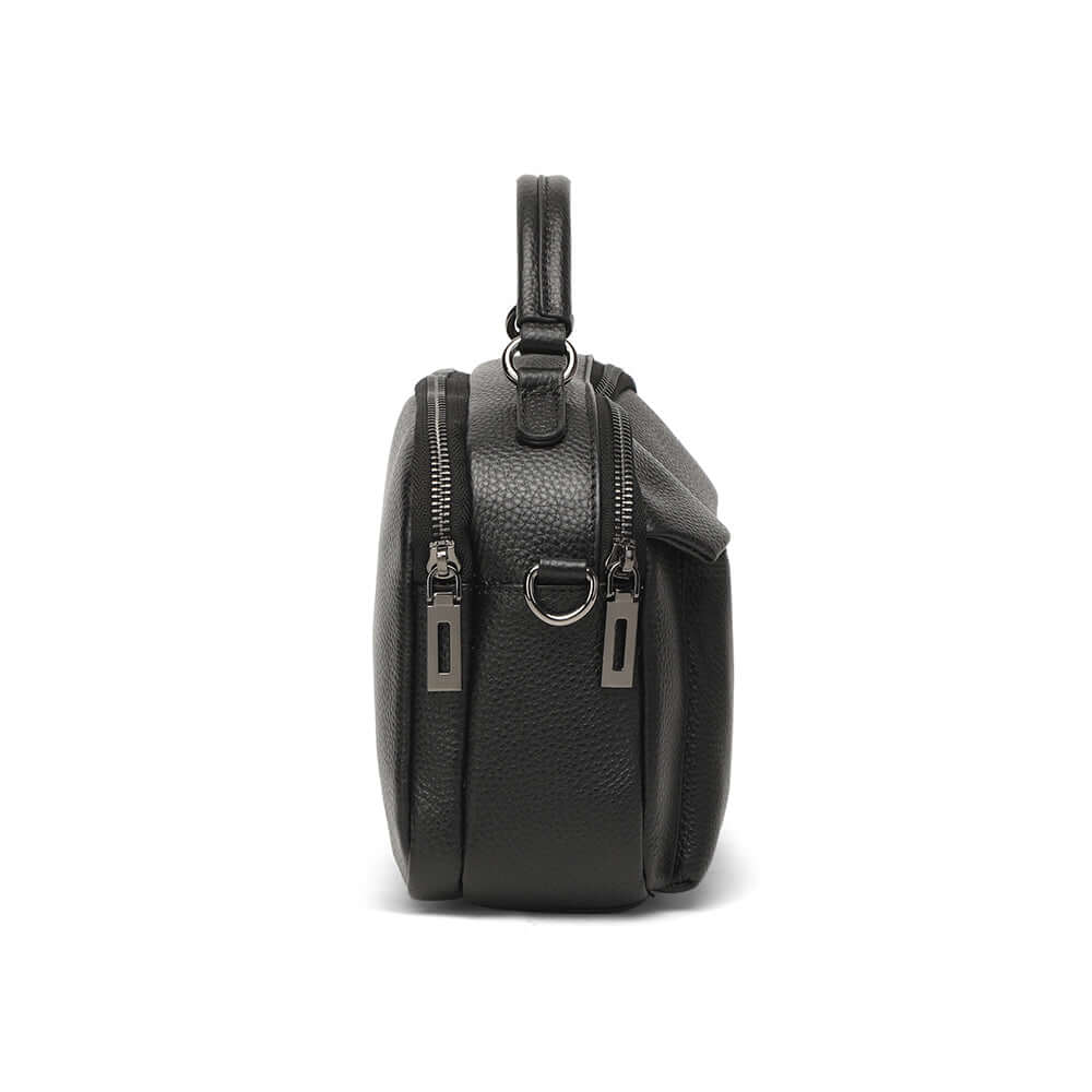 Side profile showing bag depth and structure