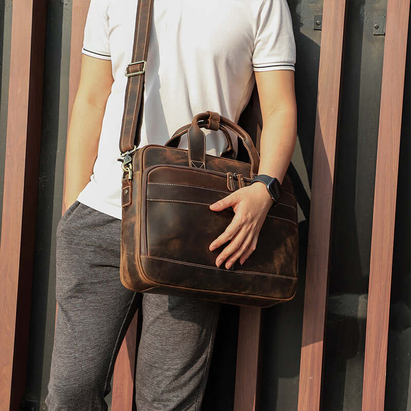 Professional leather bag perfect for office use.