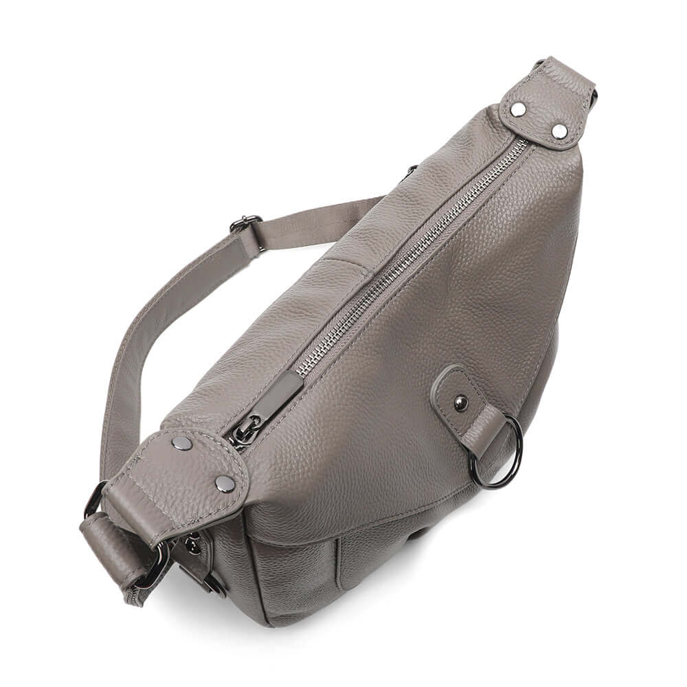 Soft pebbled leather texture close-up