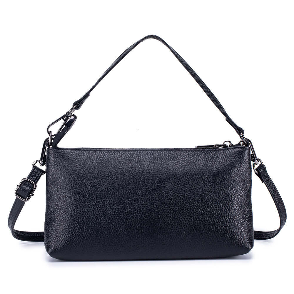 Back view leather small crossbody bag