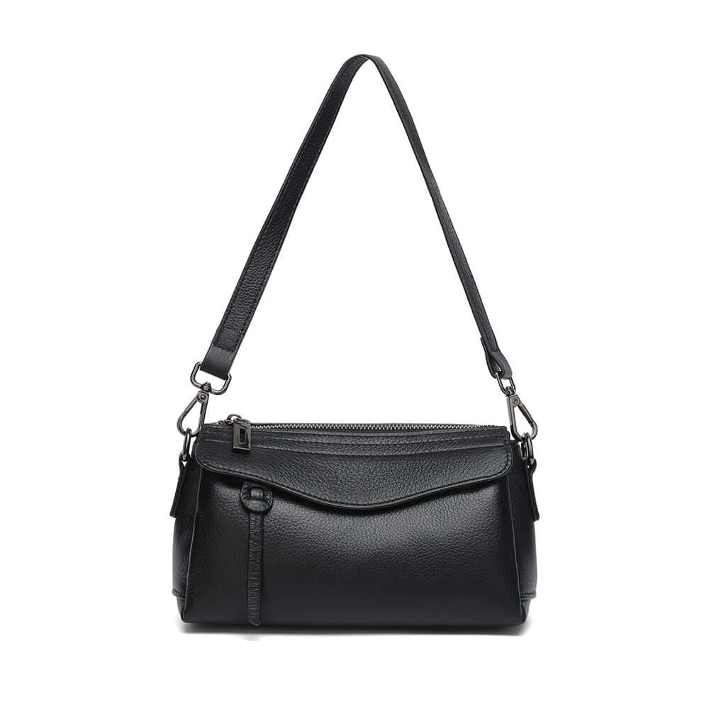Women’s leather mini shoulder bag with detachable short strap