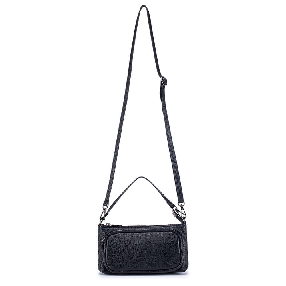 Long shoulder strap leather small crossbody bag