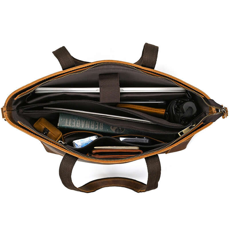 15.6” laptop placed in internal sleeve