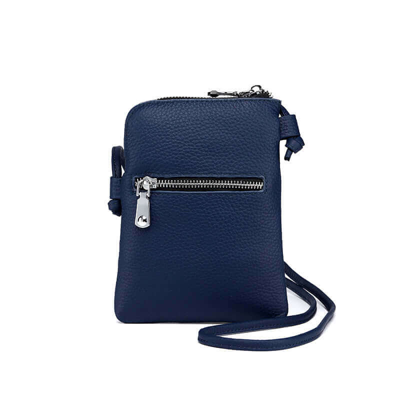 Leather vertical phone crossbody bag