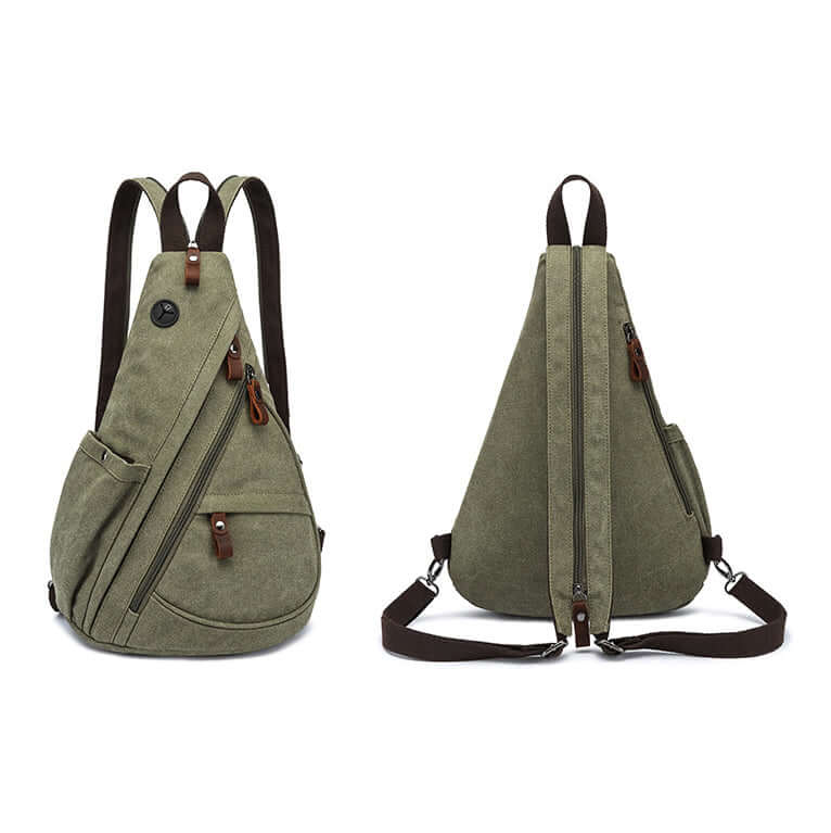 Lightweight canvas sling bag ideal for travel and daily use