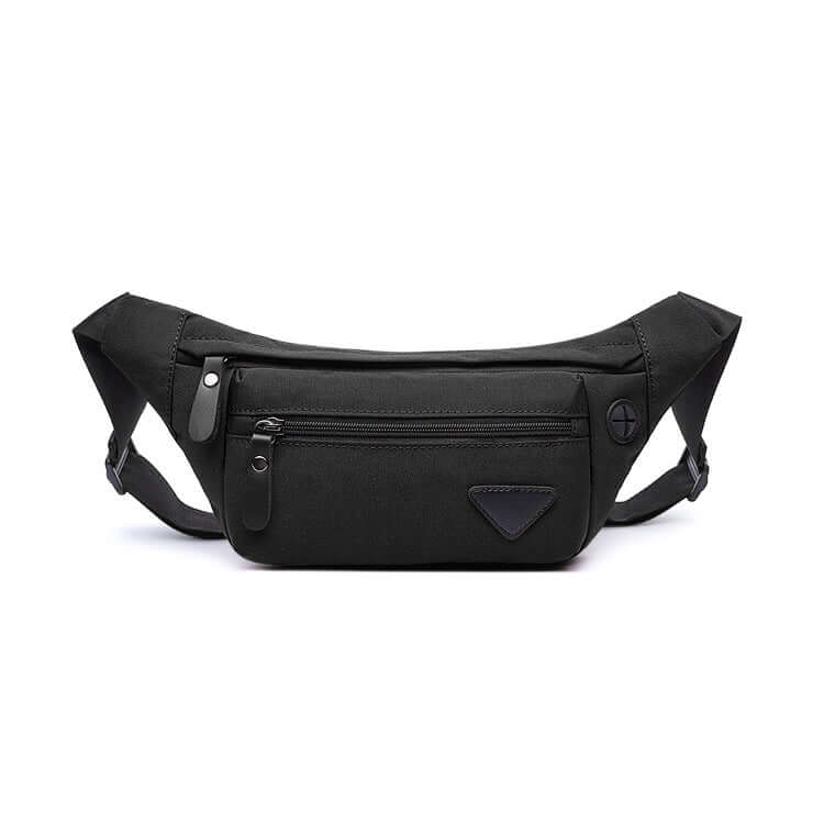 Crossbody style waterproof bum bag in classic black.