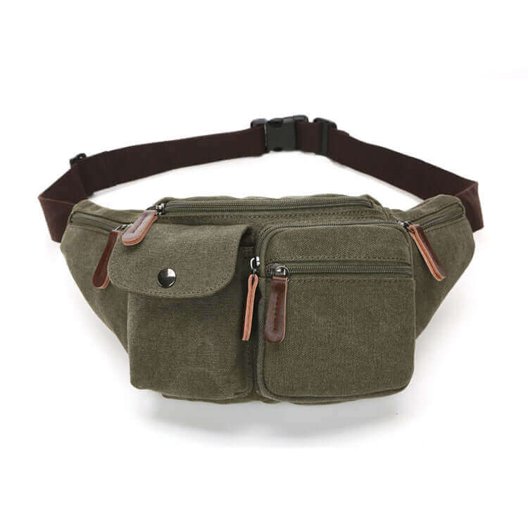 Men's canvas bum bag with adjustable strap