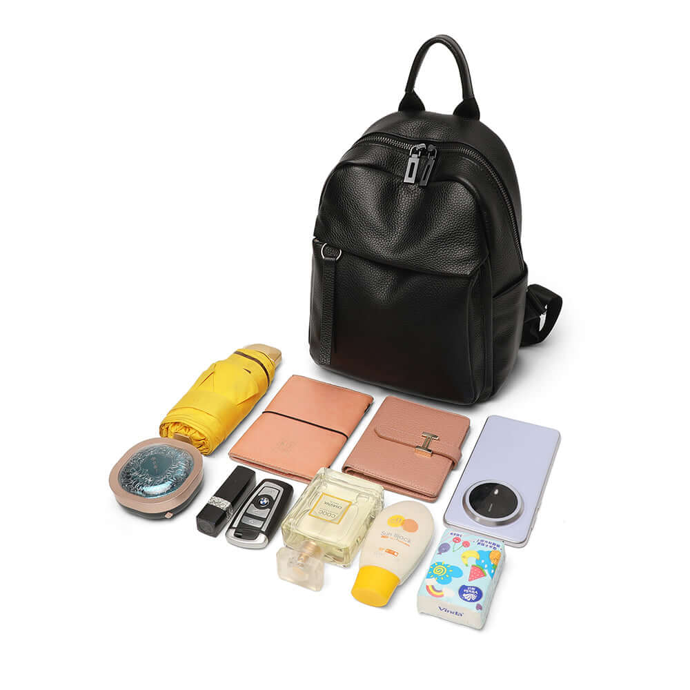 capacity demonstration with essentials like wallet and phone