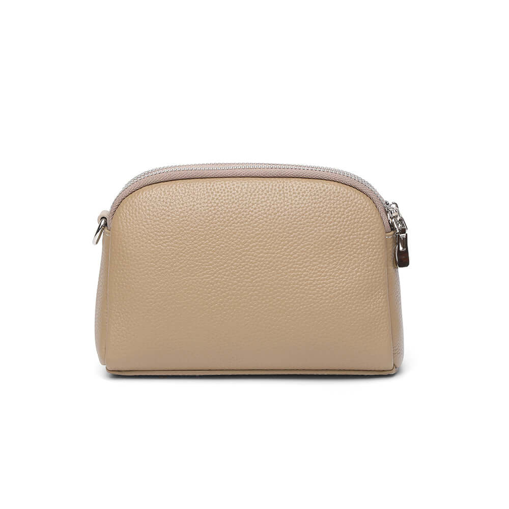 Back view of the mini leather bag.