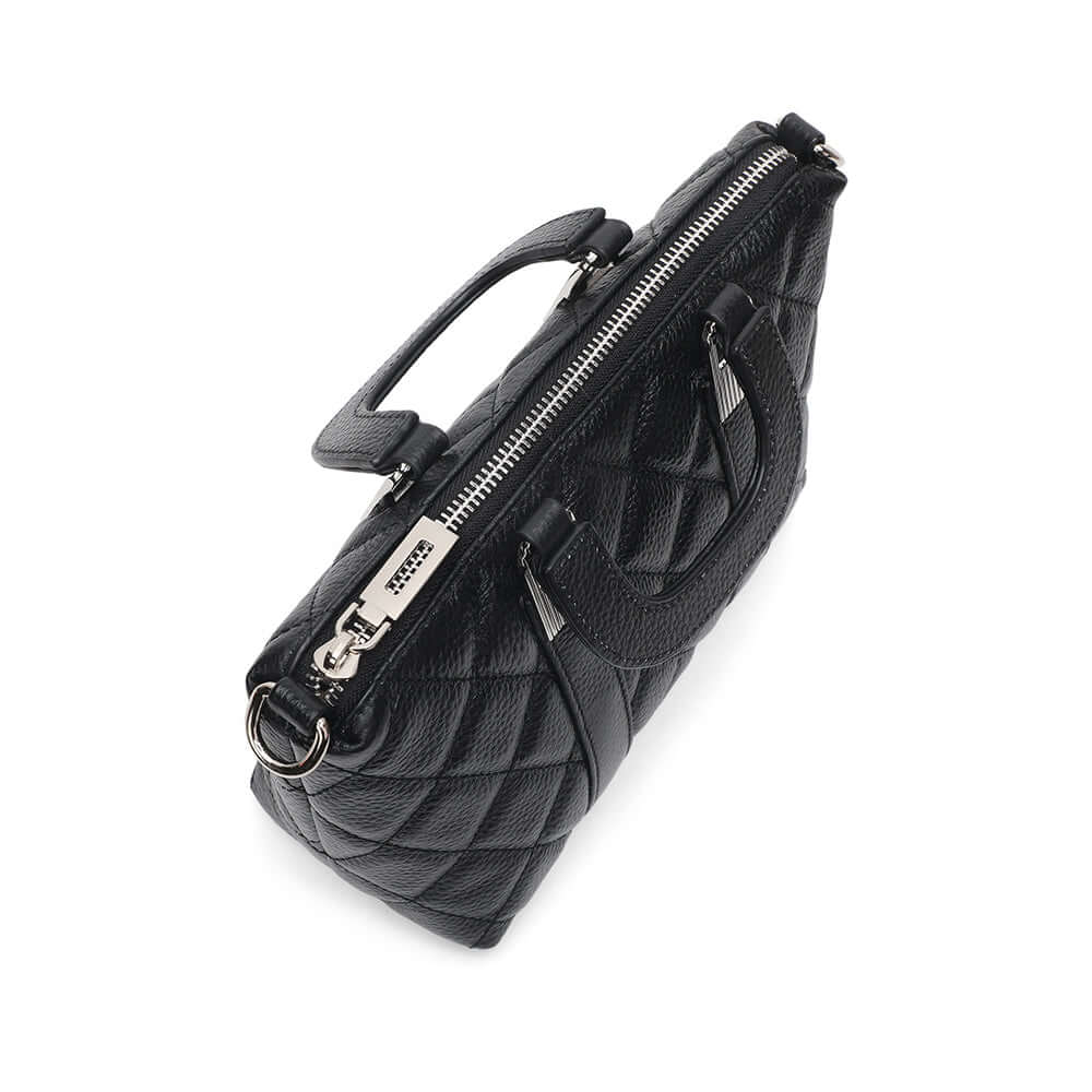 Mini handbag carried by top handles