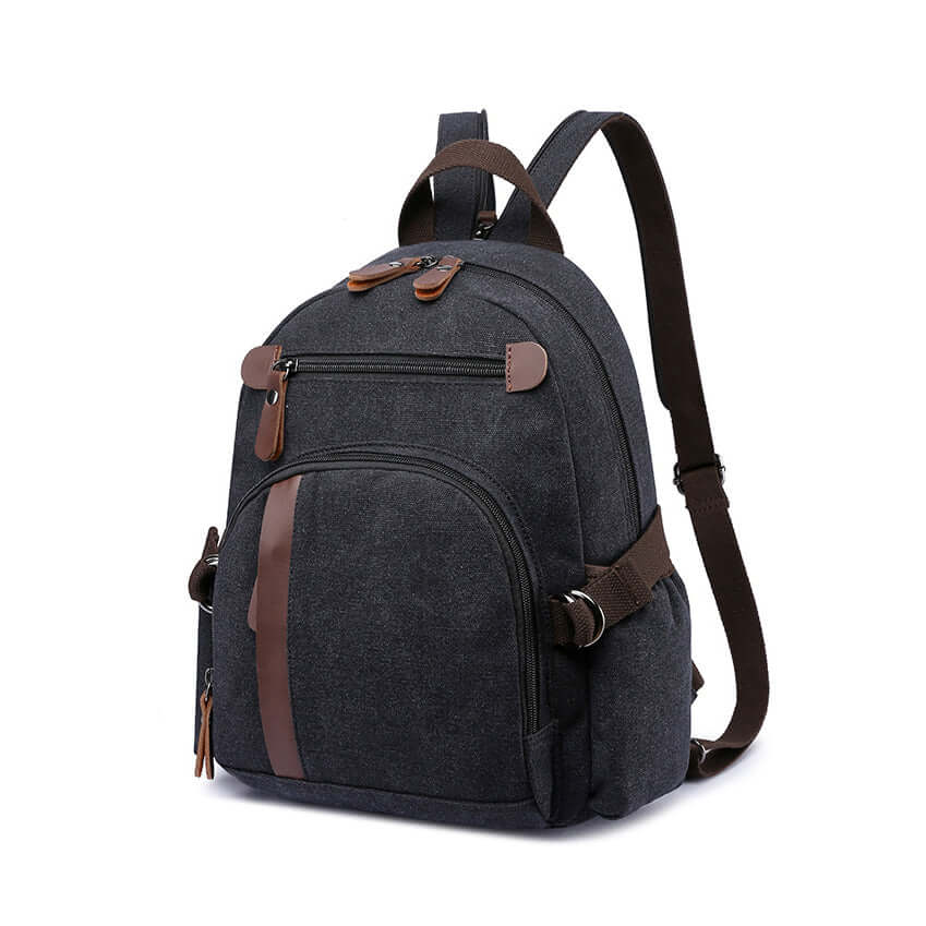 Multiway canvas backpack showing adjustable sling strap