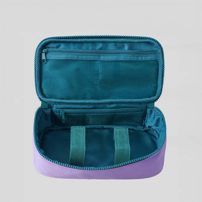 Travel pouch for organizing small tech accessories.