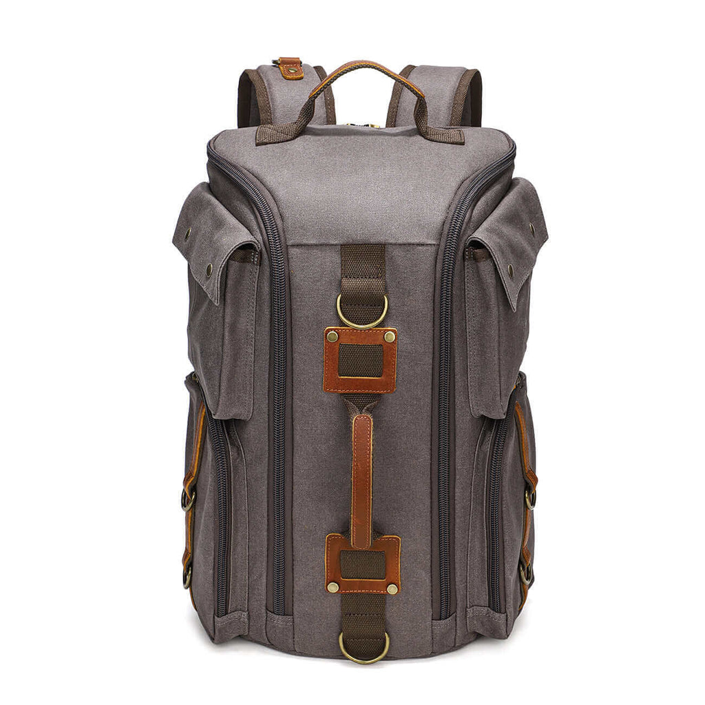 Canvas backpack perfect for outdoor adventures and travel