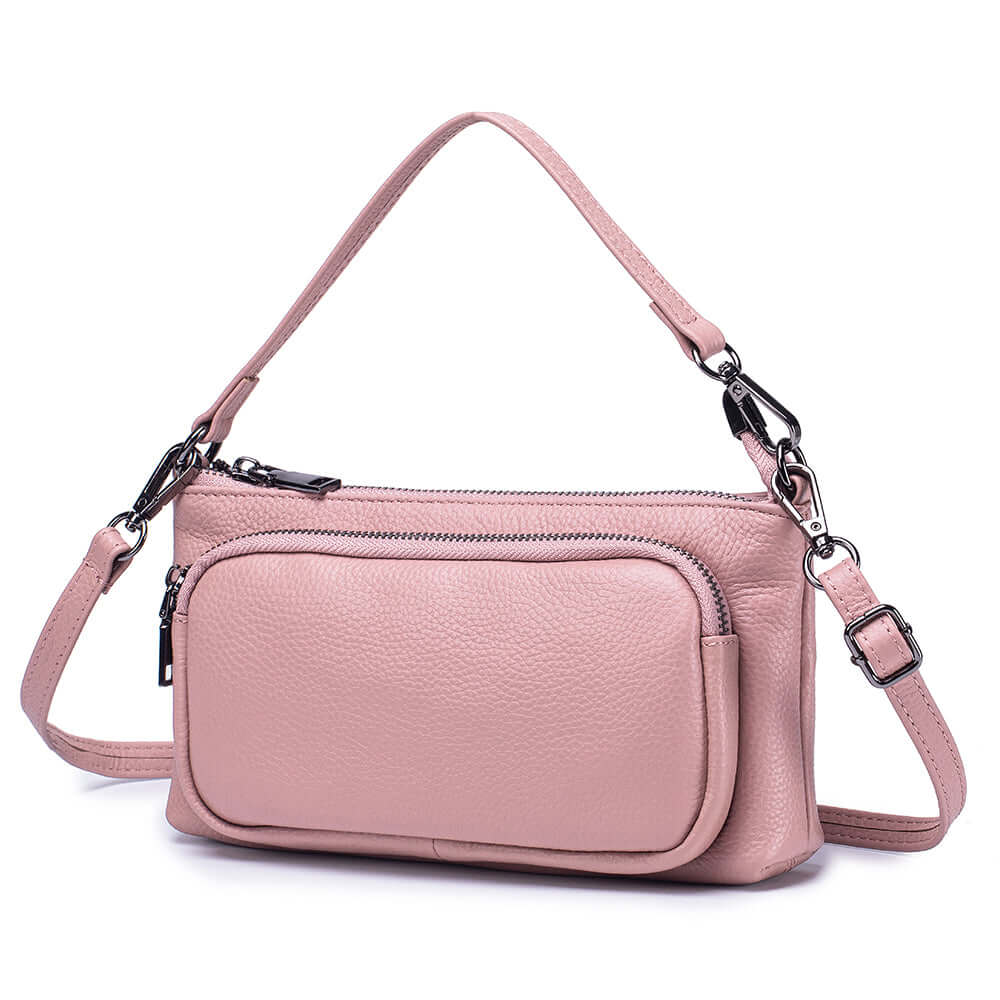 Leather small crossbody bag front view