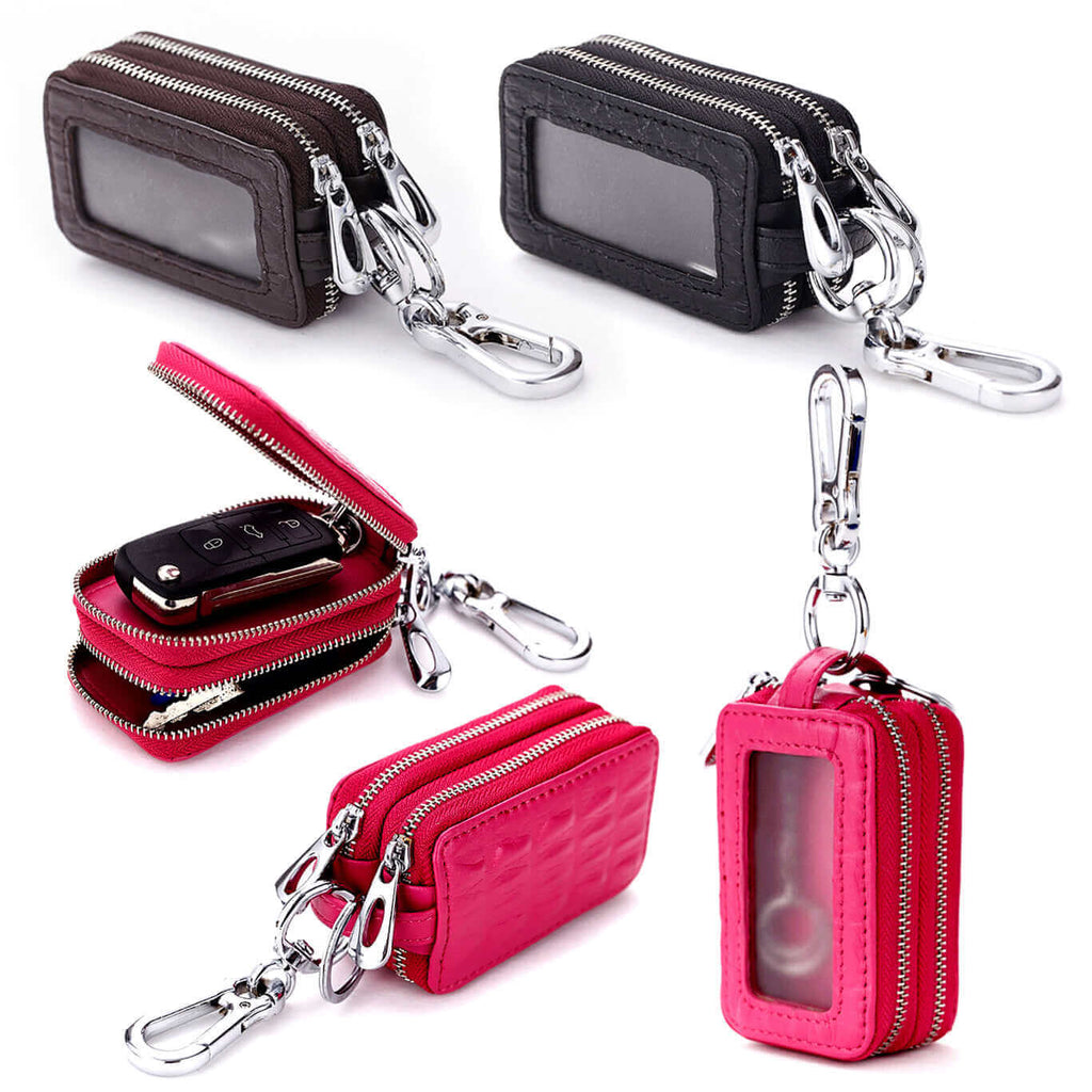 Elegant leather car key case tailored for New Zealand market.