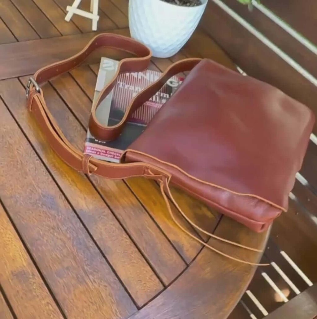 Vintage Leather Crossbody Messenger Bag - Unisex, High Quality