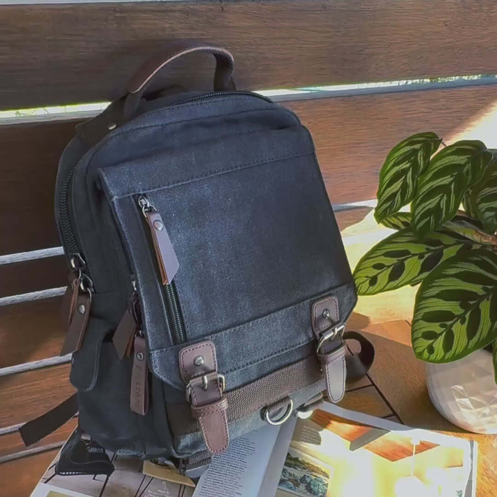 Versatile Canvas Sling Bag | Multiple Carrying Styles Chest Bag