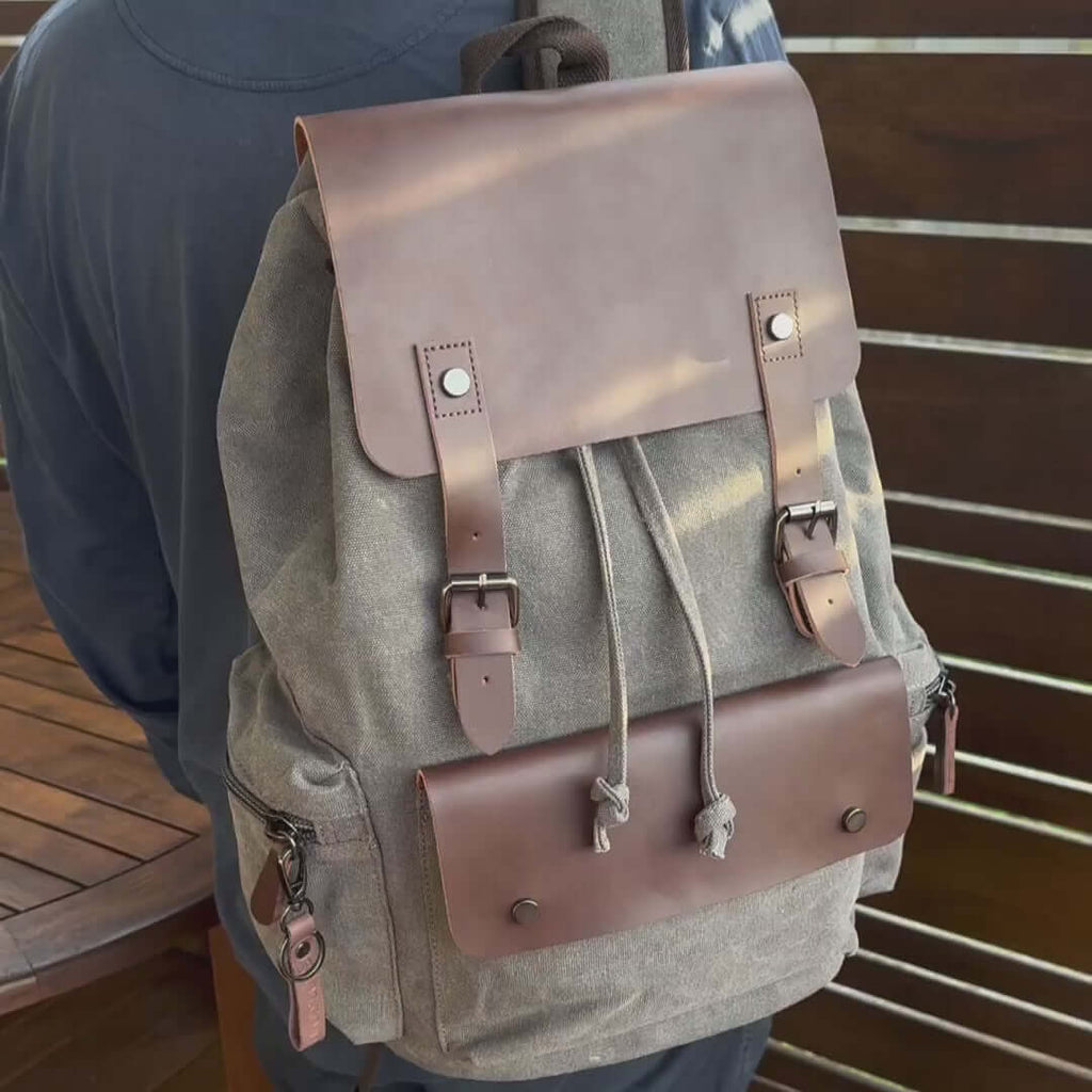 Retro Vintage Canvas Backpack 26L