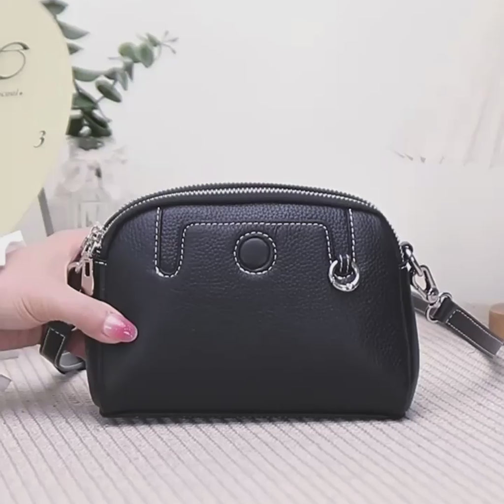 Mini Leather Crossbody Bag – Small Everyday Shoulder Bag