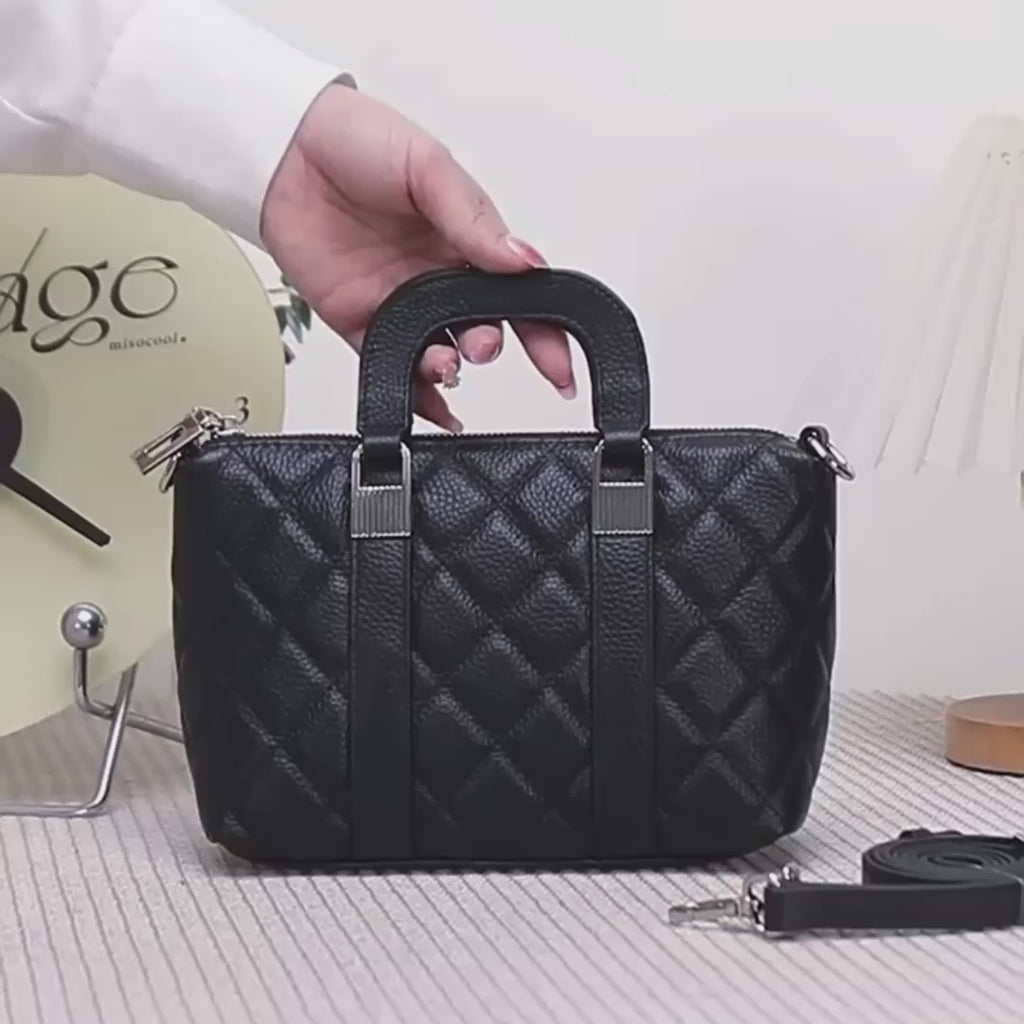Mini Leather Quilted Handbag – Shoulder & Crossbody