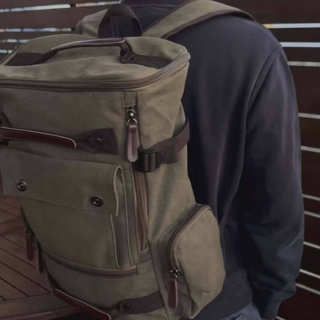Stylish and Functional Canvas 15.6 Inch Laptop Backpack