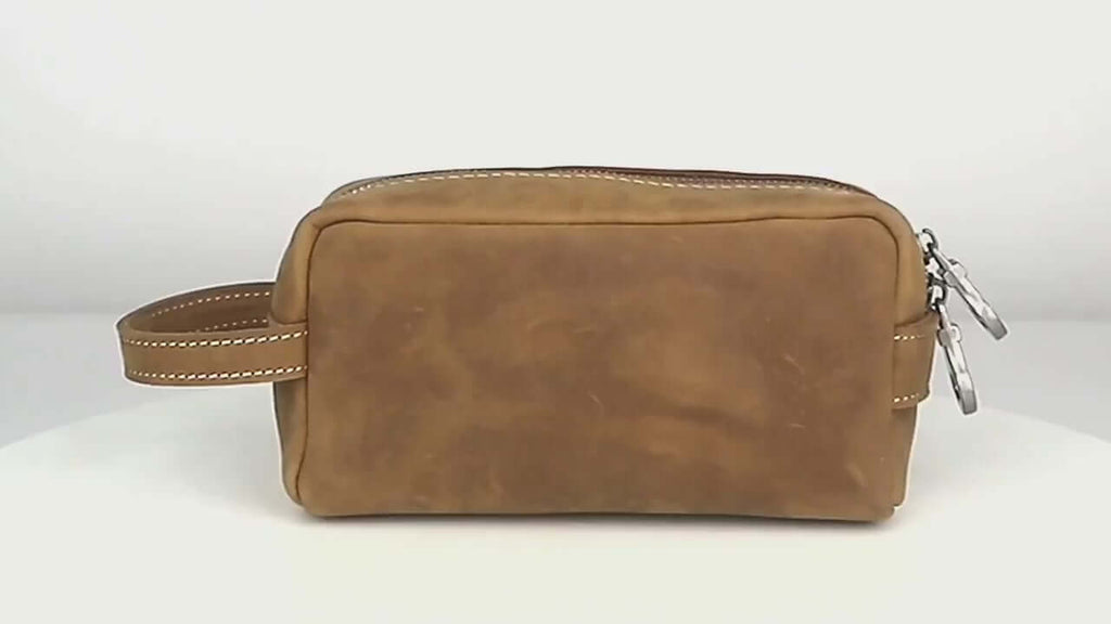 Leather Toiletry Bag – Travel Wash Organiser