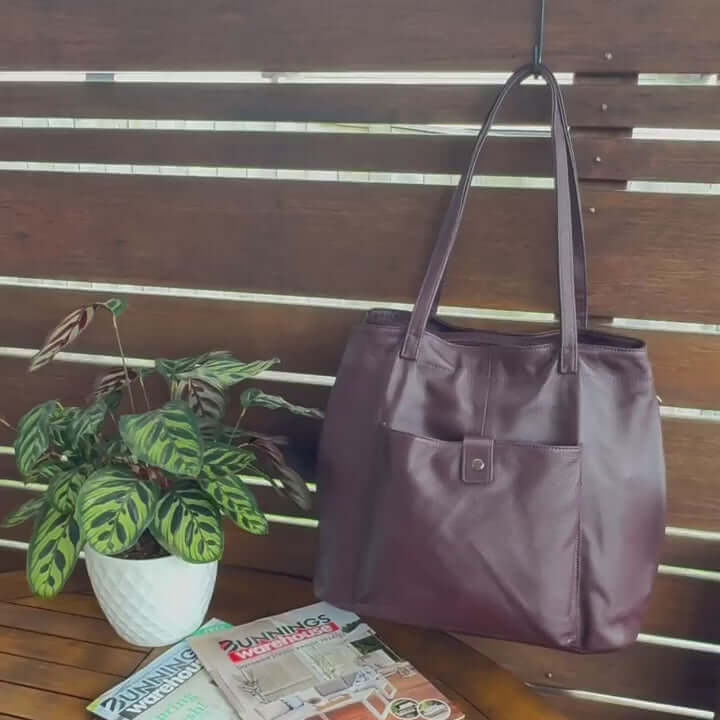 Large Leather Tote Bag for Women
