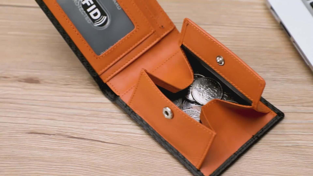 Carbon Fiber Leather RFID Wallet