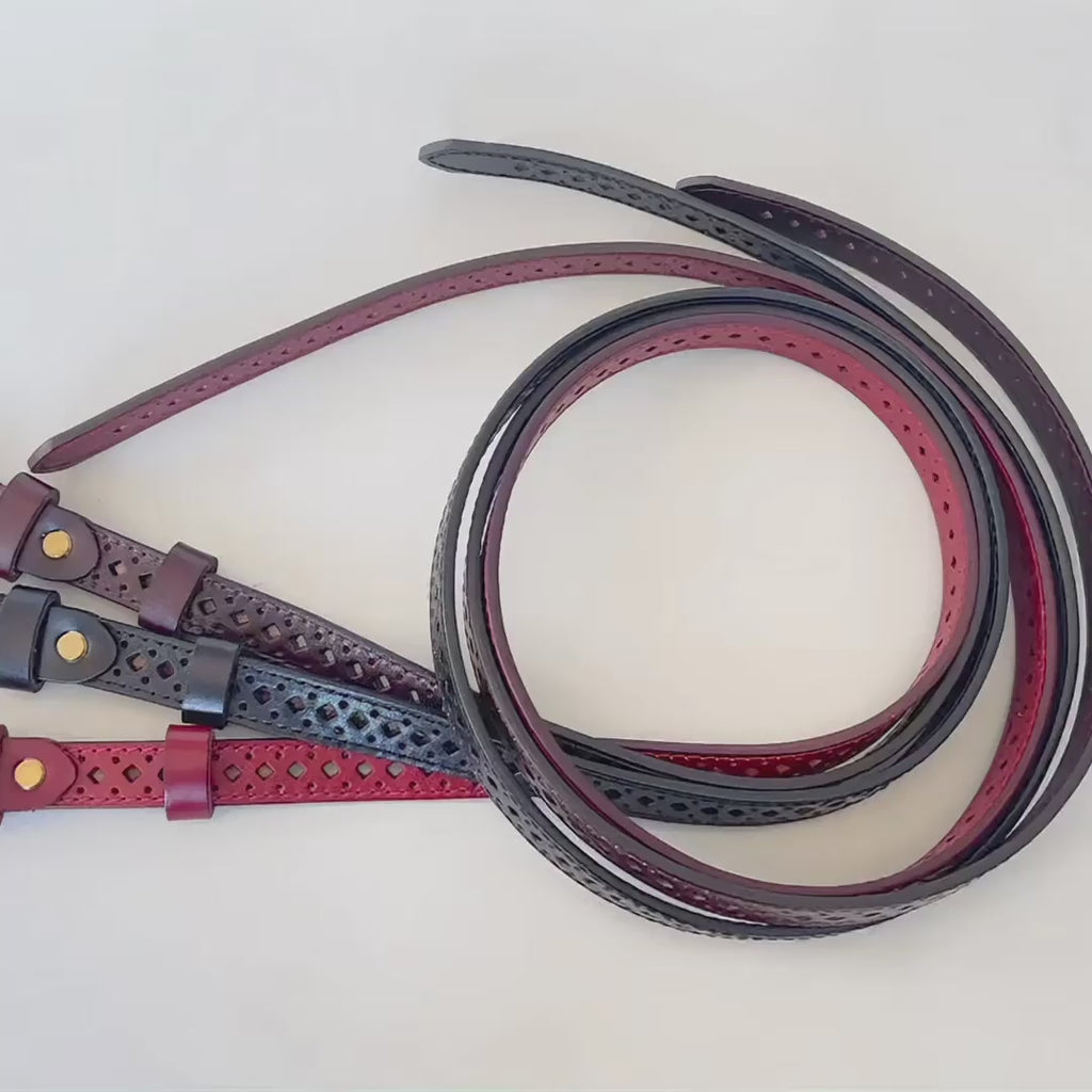 Perforated Leather Belt – Slim Everyday Style
