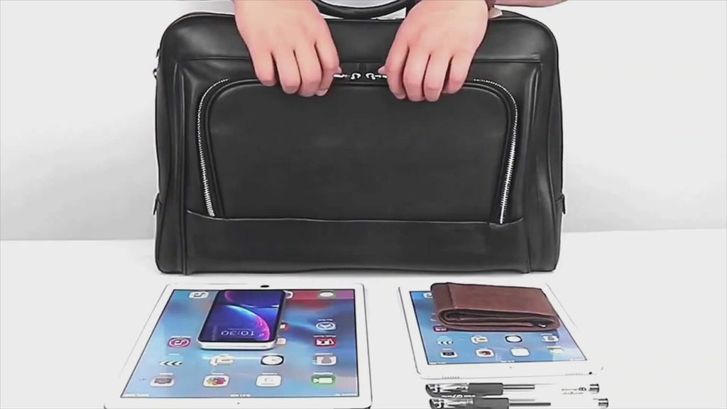 Large Leather Laptop Bag - Perfect for Business Travel