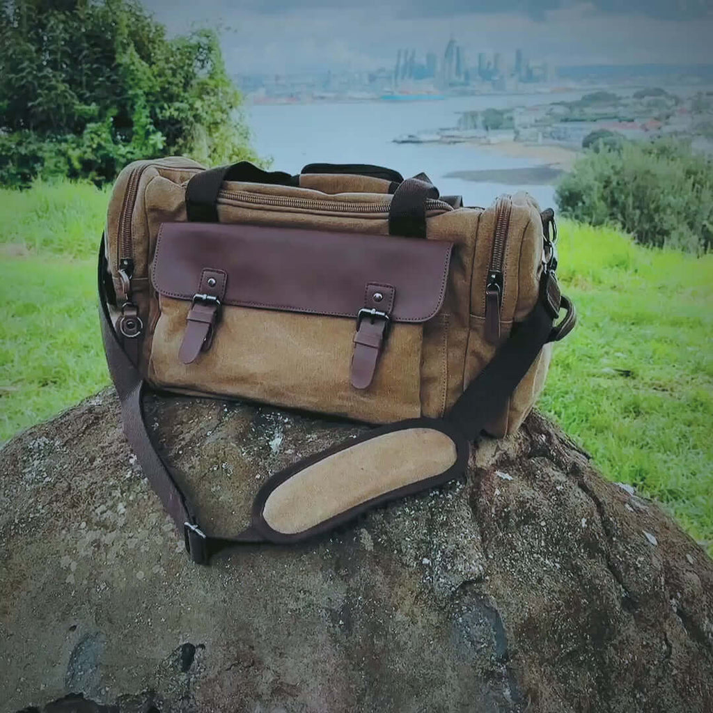 Small Canvas Travel Duffle Bag - 26L