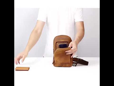 Leather chest bag ideal for everyday carry