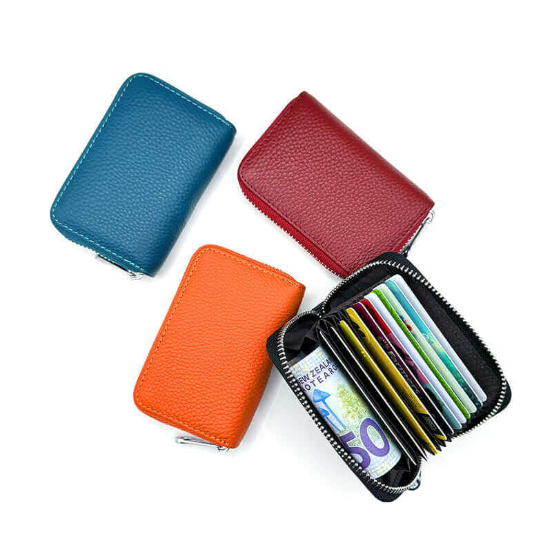 Womens Mens Leather RFID Credit Card Holder Purse Wallet NZ