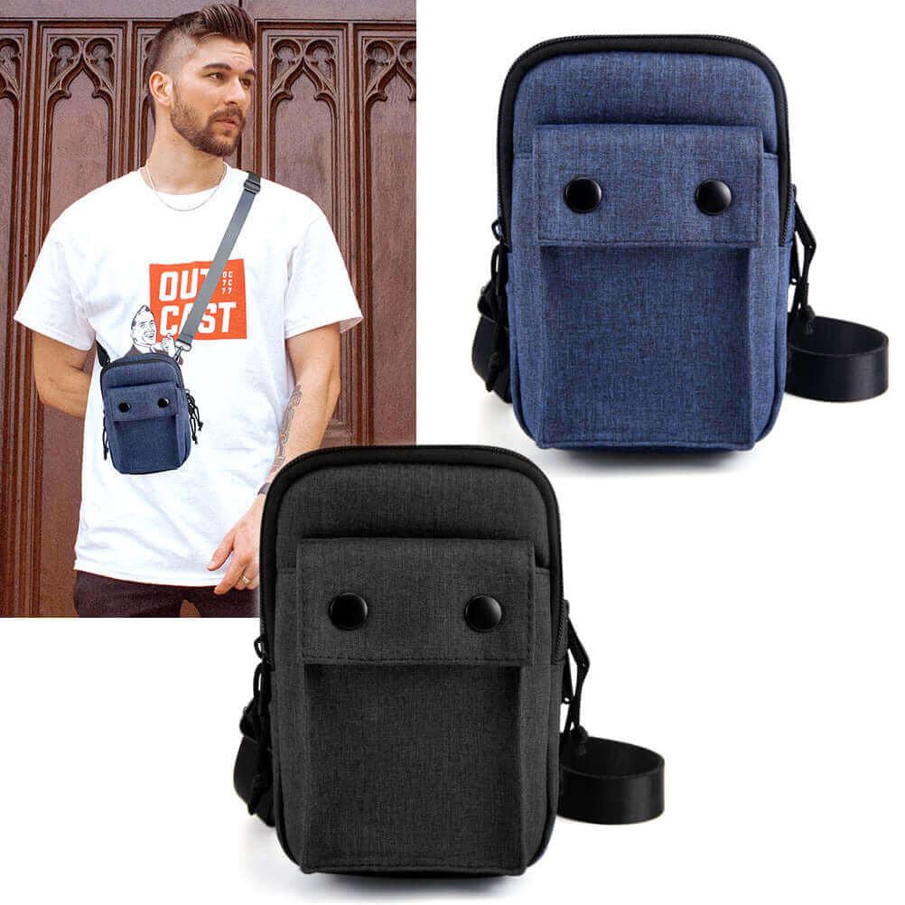 Organized compartments of RFID travel crossbody bag