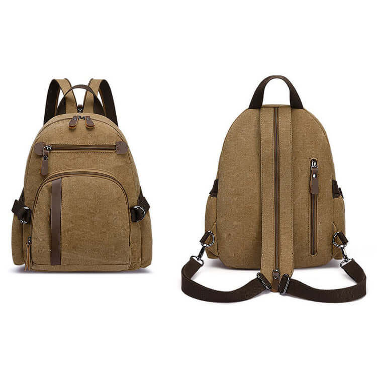 Small canvas daypack for men and women in versatile style