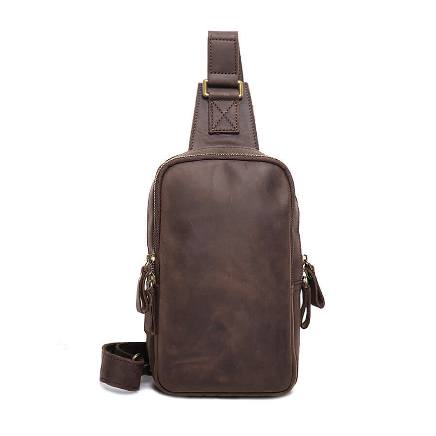 Compact crossbody leather sling bag for NZ lifestyle