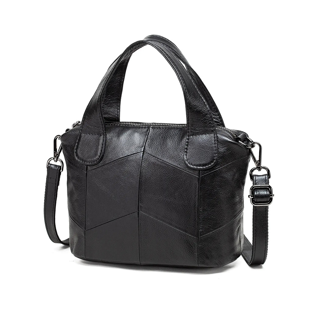 Small leather shoulder bag front view