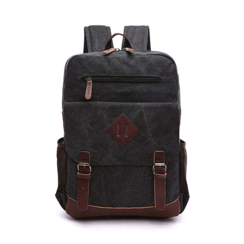 Stylish canvas backpack suitable for 14-inch laptops.