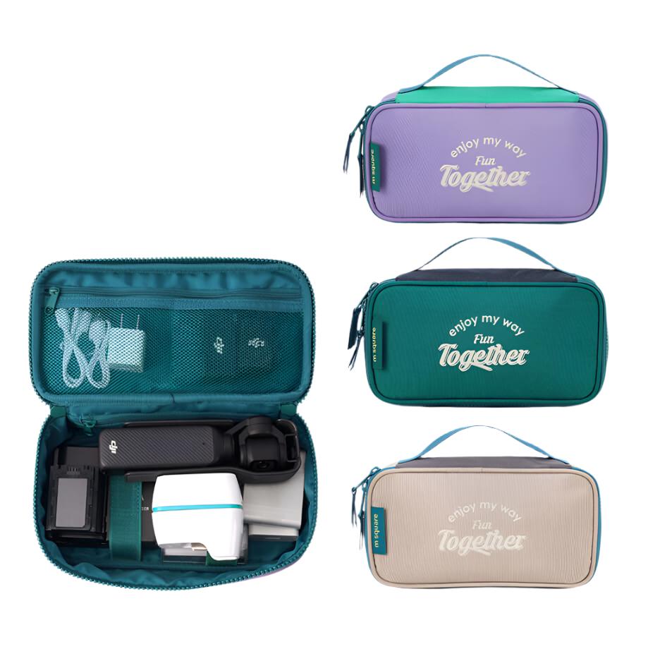 Compact travel digital organizer bag for electronics.