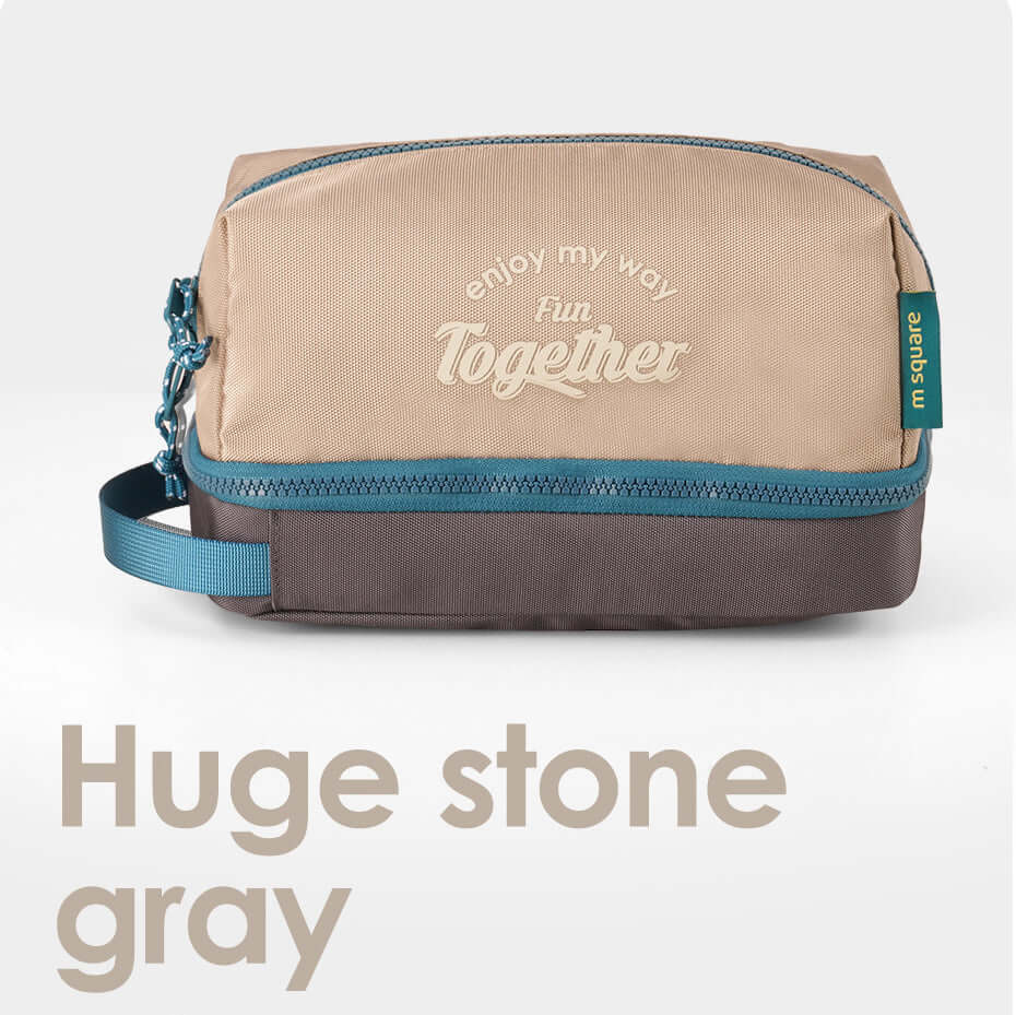 Compact toiletry bag ideal for wet and dry storage.