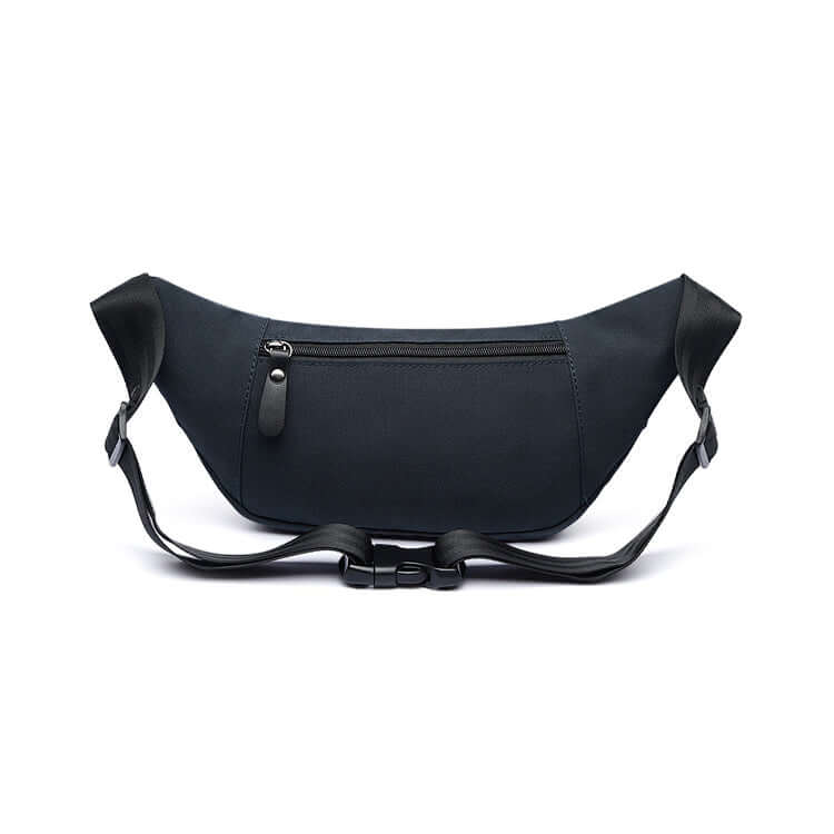 Urban style bum bag for men with headphone port and zip pockets.