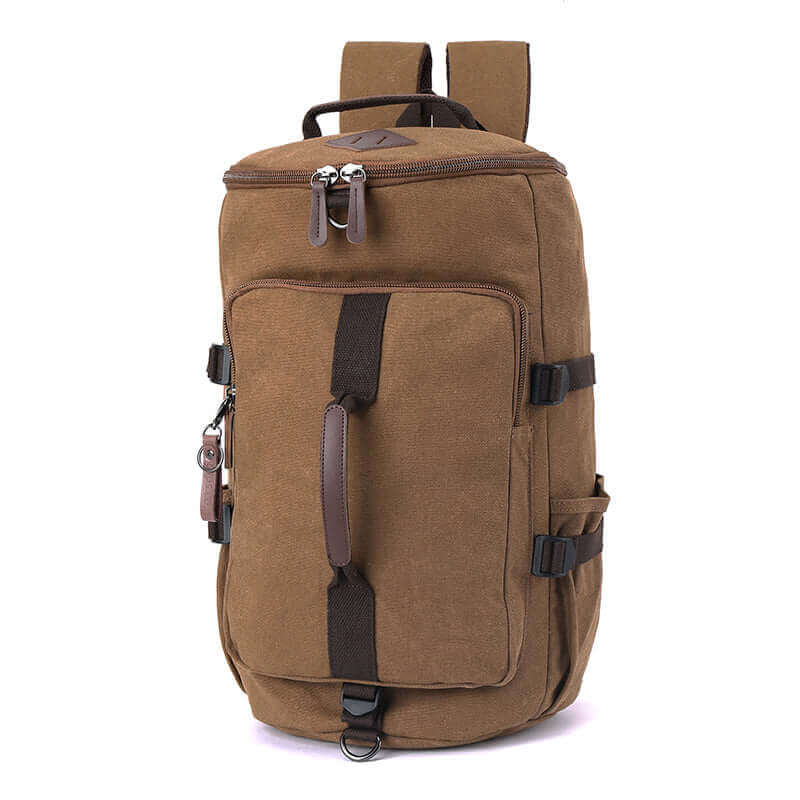 Versatile canvas backpack perfect for weekend trips and daily commutes.