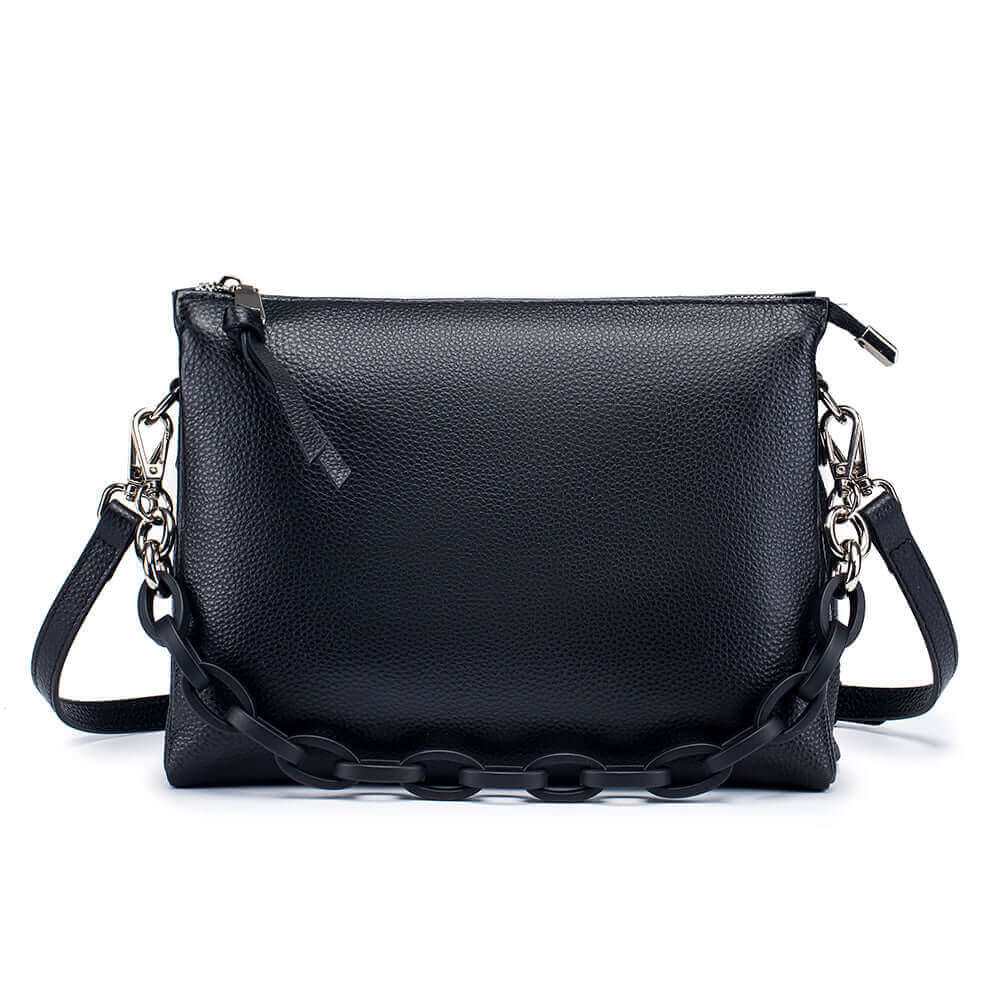 Versatile Women's Leather Bag for shoulder or crossbody wear.