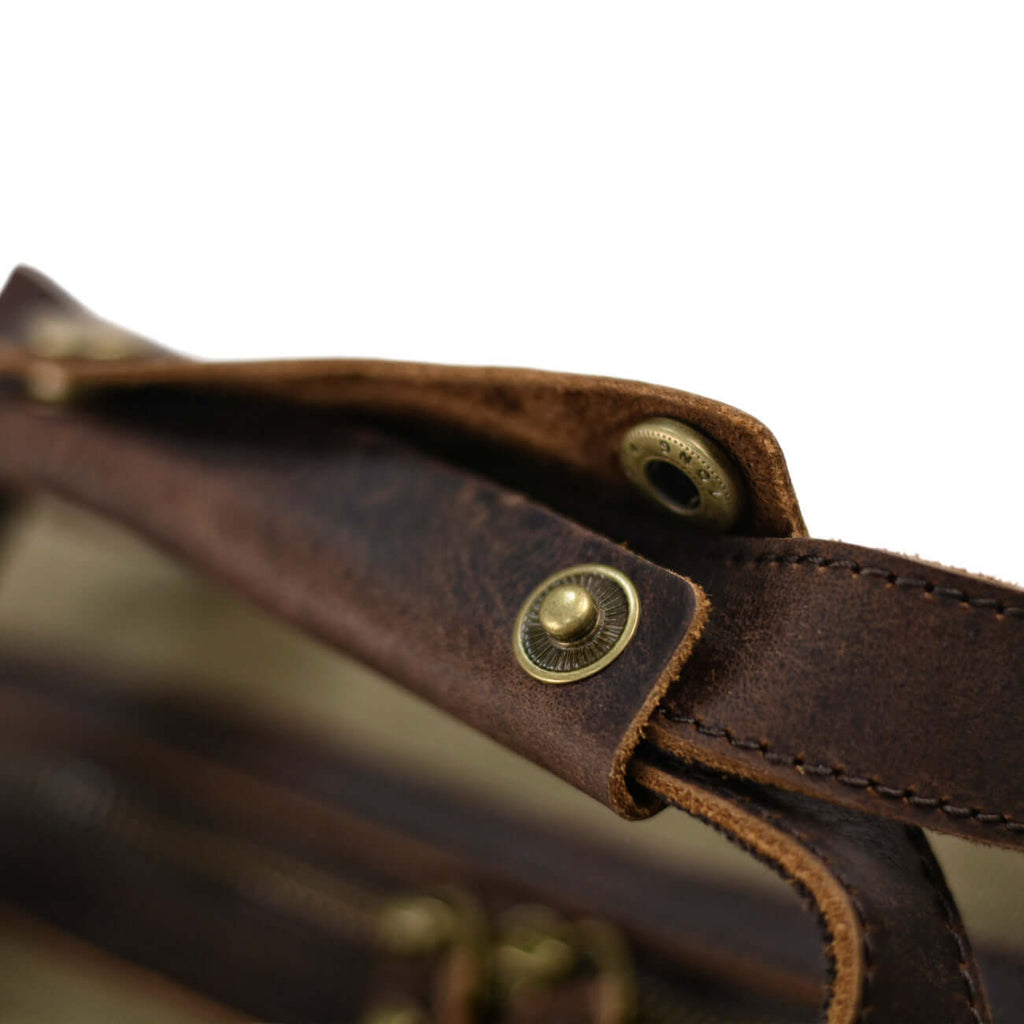 Canvas briefcase with handle details