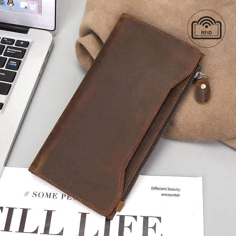 Vintage Genuine Leather Wallet front view